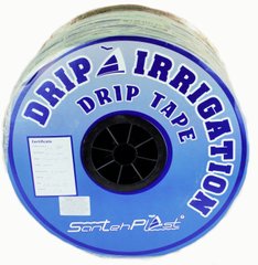 DRIP TAPE ПЛОСКИЙ ЭМИТЕР Santehplast 1.4 л/ч 8,5 mil - 0.22 мм (10см) (1000м) (DTSP-10-1000)