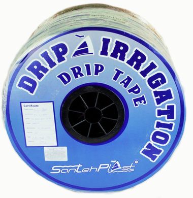 DRIP TAPE ПЛОСКИЙ ЭМИТЕР Santehplast 1.4 л/ч 8,5 mil - 0.22 мм (10см) (1000м) (DTSP-10-1000)